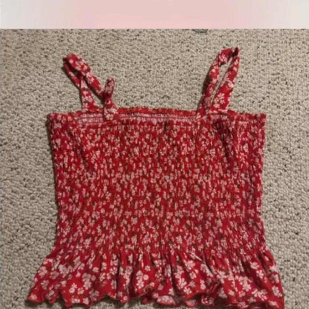 Justify Red Floral Camisole Top